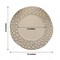 TAUPE 6 Plastic 13" Irregular Round CHARGER PLATES Animal Pattern